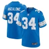 Graceful Eye - catching Dashing Alluring Alex Anzalone Detroit Lions Nike Game Jersey - Blue