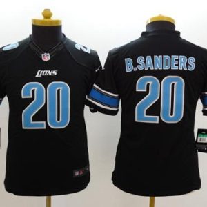 Graceful Handsome Gorgeous Smart Lions #20 Barry Sanders Black Alternate Youth Stitched NFL Limited Jersey