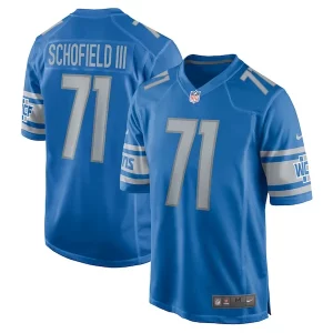 Graceful Outstanding Michael Schofield Detroit Lions Nike Game Jersey - Blue