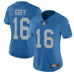 Graceful Outstanding Trendy Detroit Lions #16 Jared Goff Blue Throwback Women's Stitched NFL Vapor Untouchable Limited Jersey
