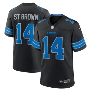 Graceful Sleek Amon-Ra St. Brown Detroit Lions Nike 2nd Alternate Game Jersey - Black
