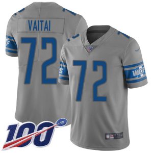 Graceful Smart Unique Lions #72 Halapoulivaati Vaitai Gray Men's Stitched NFL Limited Inverted Legend 100th Season Jersey