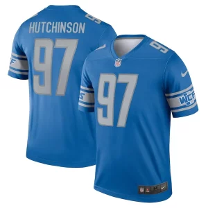 Impressive Handsome Aidan Hutchinson Detroit Lions Nike Legend Jersey - Blue