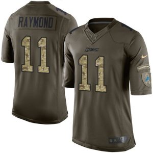 Handsome Alluring Lions #11 Kalif Raymond Green Men's Stitched NFL Limited 2015 Salute to Service Jersey