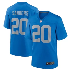 Handsome Authentic Outstanding Barry Sanders Detroit Lions Nike Alternate Game Jersey - Blue