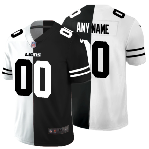 Handsome Elegant Gorgeous Luxurious Detroit Lions Custom Men's Black V White Peace Split Vapor Untouchable Limited NFL Jersey