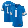 Handsome Marvelous Stylish Terrion Arnold Detroit Lions Nike 2024 NFL Draft First Round Pick Player Game Jersey - Blue