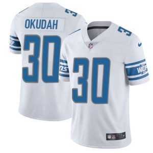 Handsome Sleek Lions #30 Jeff Okudah White Men's Stitched NFL Vapor Untouchable Limited Jersey