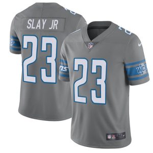Handsome Stylish Modern Lions #23 Darius Slay Jr Gray Men's Stitched NFL Limited Rush Jersey