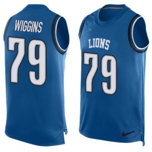 Handsome Superb Exquisite Comfortable Lions #79 Kenny Wiggins Blue Team Color Men's Stitched NFL Limited Tank Top Jersey