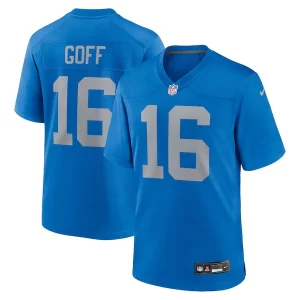 High Quality Attractive Handsome Jared Goff Detroit Lions Nike Alternate Game Jersey - Blue