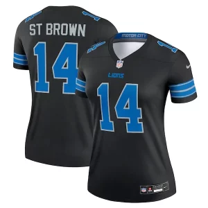 High Quality Classic Authentic Amon-Ra St. Brown Detroit Lions Nike Women's Legend Jersey - Black