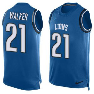 High Quality Classic Authentic Lions #21 Tracy Walker Blue Team Color Men's Stitched NFL Limited Tank Top Jersey