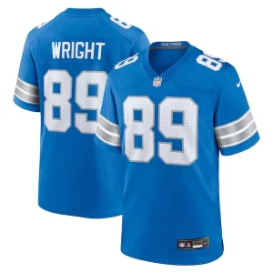 High Quality Comfortable Exclusive Brock Wright Detroit Lions Nike Team Game Jersey - Blue