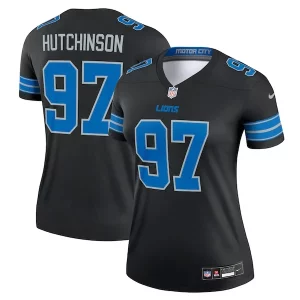 High Quality Fabulous Aidan Hutchinson Detroit Lions Nike Women's Legend Jersey - Black