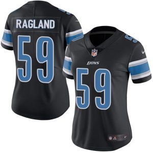 High Quality Handsome Lions #59 Reggie Ragland Black Women's Stitched NFL Limited Rush Jersey
