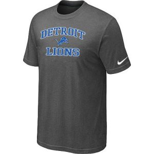 High Quality Luxurious Exclusive Trendy NFL Detroit Lions Heart & Soul NFL T-Shirt Crow Grey