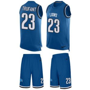 High Quality Outstanding Exquisite Lions #23 Desmond Trufant Blue Team Color Men's Stitched NFL Limited Tank Top Suit Jersey