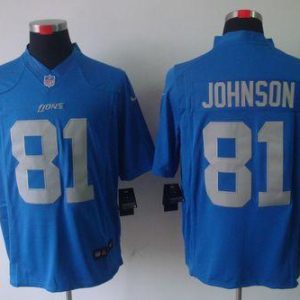 High Quality Trendy Impressive Lions #81 Calvin Johnson Blue Alternate Throwback Men's Stitched NFL Limited Jersey