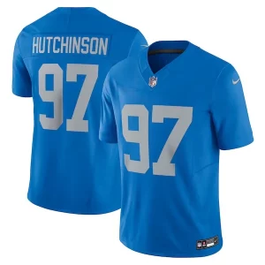 High Quality Unique Aidan Hutchinson Detroit Lions Nike Vapor F.U.S.E. Alternate Limited Jersey - Blue