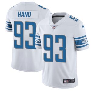 Impressive Authentic Exquisite Lions #93 Da'Shawn Hand White Men's Stitched NFL Vapor Untouchable Limited Jersey