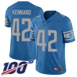 Impressive Dashing Lions #42 Devon Kennard Blue Team Color Men's Stitched NFL 100th Season Vapor Untouchable Limited Jersey
