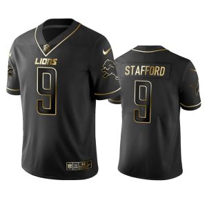 Impressive Exquisite Authentic Sleek Lions #9 Matthew Stafford Men's Stitched NFL Vapor Untouchable Limited Black Golden Jersey