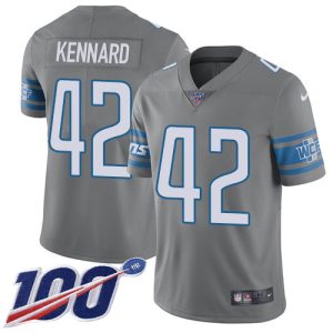 Impressive Exquisite Classic Unique Lions #42 Devon Kennard Gray Men's Stitched NFL Limited Rush 100th Season Jersey