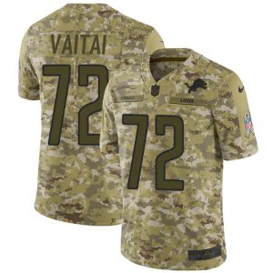 Impressive Fantastic Graceful Lions #72 Halapoulivaati Vaitai Camo Youth Stitched NFL Limited 2018 Salute To Service Jersey