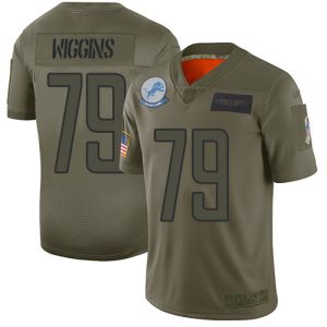 Impressive Handsome Premium Lions #79 Kenny Wiggins Camo Youth Stitched NFL Limited 2019 Salute To Service Jersey