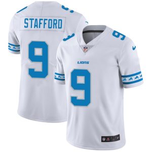 Impressive Smart Dashing Detroit Lions #9 Matthew Stafford White Team Logo Vapor Limited NFL Jersey