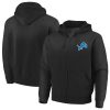 Impressive Smart Detroit Lions Majestic Cap Logo Full-Zip Hoodie Black