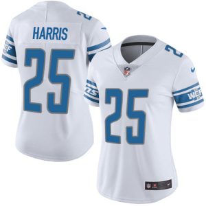 Luxurious Authentic Unique Sleek Lions #25 Will Harris White Women's Stitched NFL Vapor Untouchable Limited Jersey