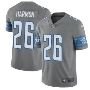 Luxurious Comfortable Attractive Lions #26 Duron Harmon Gray Men's Stitched NFL Limited Rush Jersey