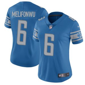 Luxurious Dashing Classic Stunning Lions #6 Ifeatu Melifonwu Blue Team Color Women's Stitched NFL Vapor Untouchable Limited Jersey