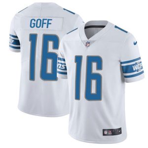 Luxurious Elegant Detroit Lions #16 Jared Goff White Youth Stitched NFL Vapor Untouchable Limited Jersey