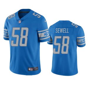 Luxurious Gorgeous Comfortable Detroit Lions #58 Penei Sewell Blue Team Color Men's Stitched NFL Vapor Untouchable Limited Jersey