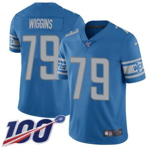 Luxurious Impressive Chic Lions #79 Kenny Wiggins Blue Team Color Youth Stitched NFL 100th Season Vapor Untouchable Limited Jersey