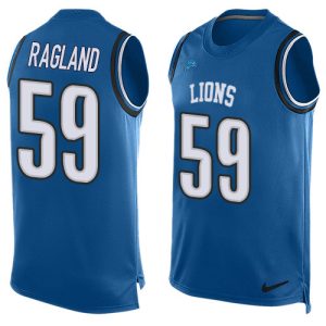 Luxurious Sleek Lions #59 Reggie Ragland Blue Team Color Men's Stitched NFL Limited Tank Top Jersey