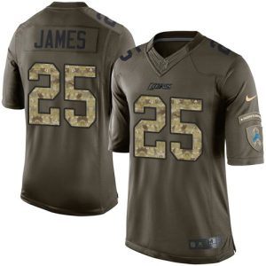 Luxurious Smart Lions #25 Craig James Green Youth Stitched NFL Limited 2015 Salute to Service Jersey