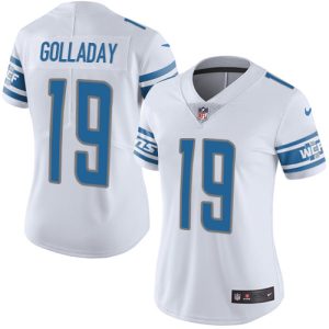 Luxurious Superb Trendy Lions #19 Kenny Golladay White Women's Stitched NFL Vapor Untouchable Limited Jersey