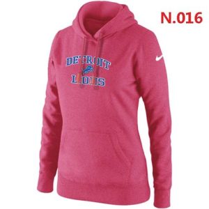 Marvelous Attractive Cool Fantastic Women's Detroit Lions Heart & Soul Pullover Hoodie Pink