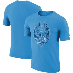 Marvelous Classic Men's Detroit Lions Blue Fan Gear Icon Performance T-Shirt