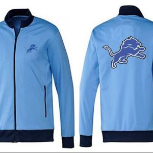 Marvelous Exclusive Dashing Luxurious NFL Detroit Lions Team Logo Jacket Light Blue_1