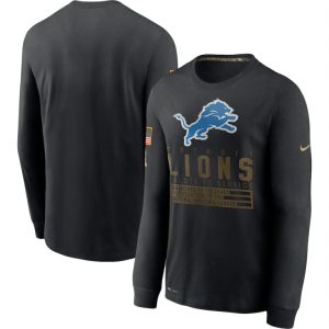 Marvelous Fabulous Modern Detroit Lions 2020 Salute to Service Sideline Performance Long Sleeve T-Shirt Black