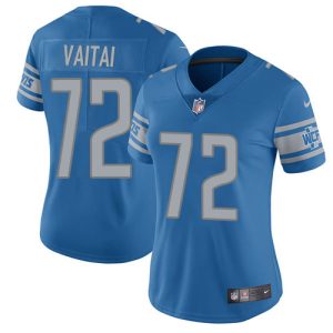 Marvelous Gorgeous Superb Lions #72 Halapoulivaati Vaitai Blue Team Color Women's Stitched NFL Vapor Untouchable Limited Jersey
