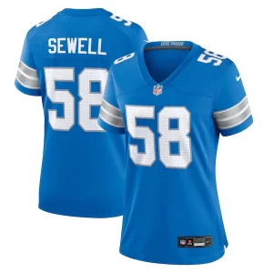 Marvelous High Quality Stylish Classic Penei Sewell Detroit Lions Nike Women's Game Jersey - Blue