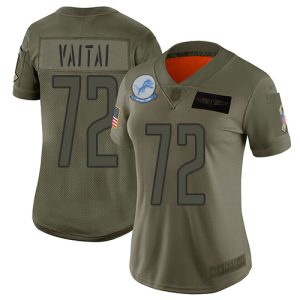 Marvelous Modern Lions #72 Halapoulivaati Vaitai Camo Women's Stitched NFL Limited 2019 Salute To Service Jersey