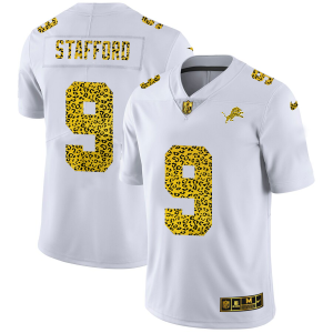Marvelous Smart Outstanding Stunning Detroit Lions #9 Matthew Stafford Men's Flocked Leopard Print Vapor Limited NFL Jersey White