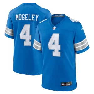 Marvelous Stylish Graceful Authentic Emmanuel Moseley Detroit Lions Nike Team Game Jersey - Blue